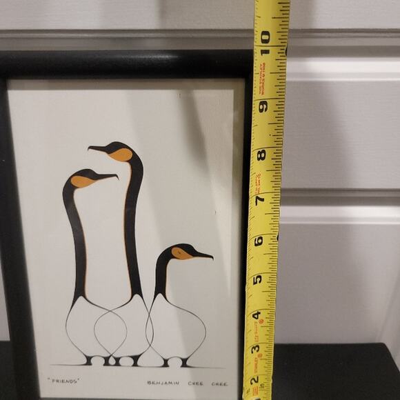Benjamin Chee Chee Framed Artwork Friends Canadian Geese Black White Small - Picture 7 of 8